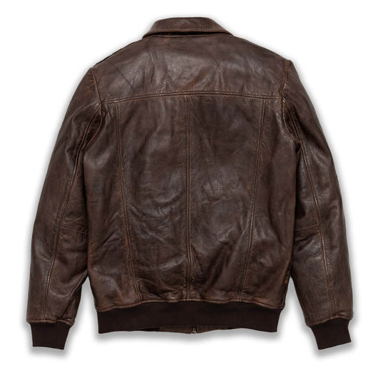 Mens Rc Brown Leather Jacket Durable and Stylish