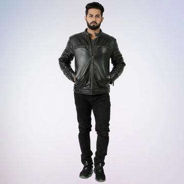 Men Biker Leather Jacket