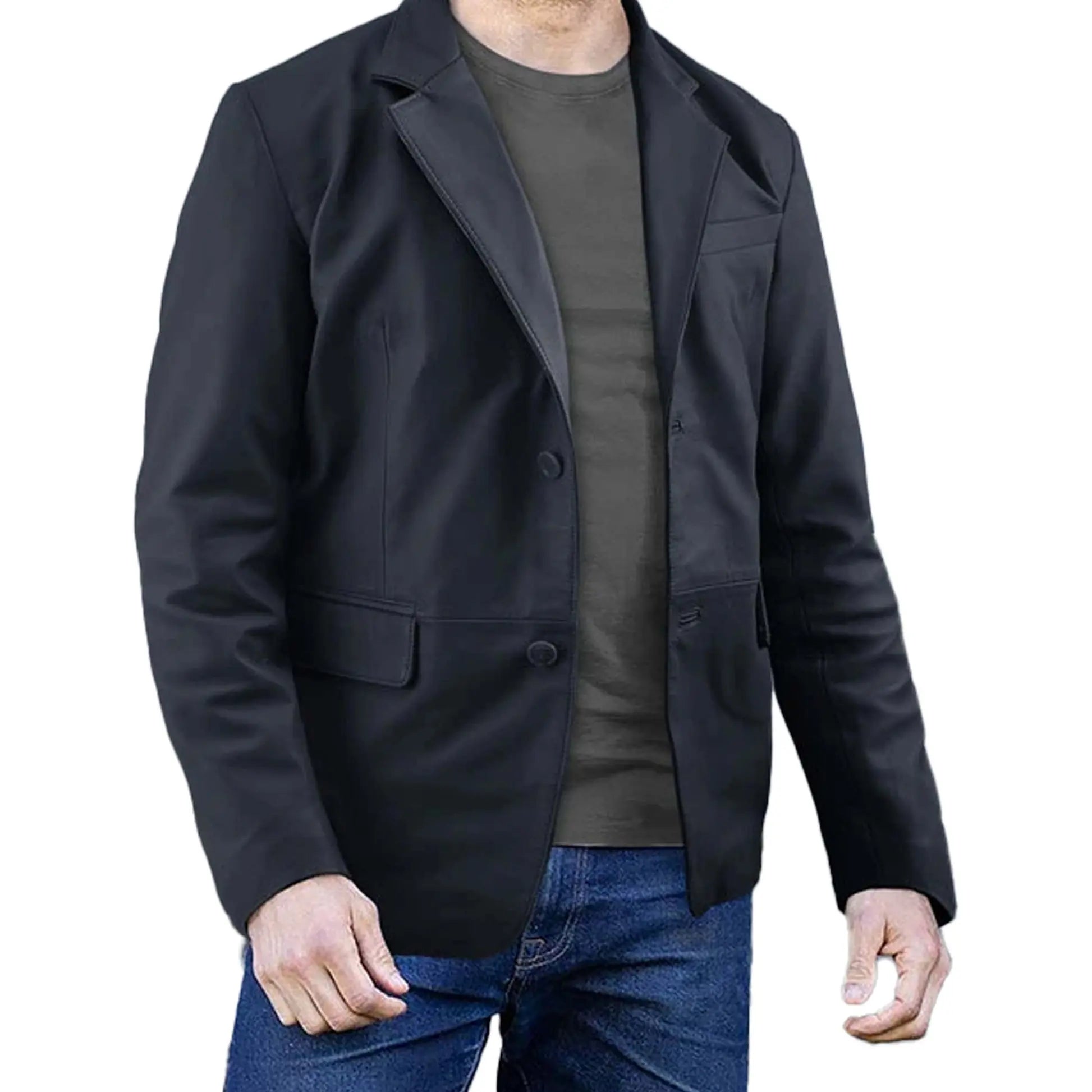 Mens Leather Blazer