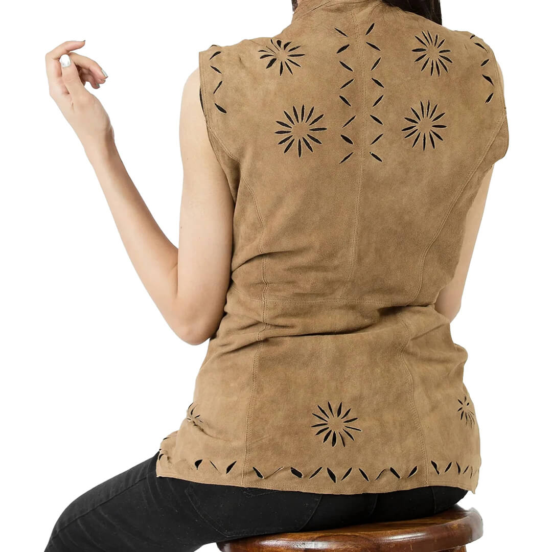 Luxurious handcrafted ladies leather pullover, cozy and stylish, perfect for fashion-forward trendsetters.