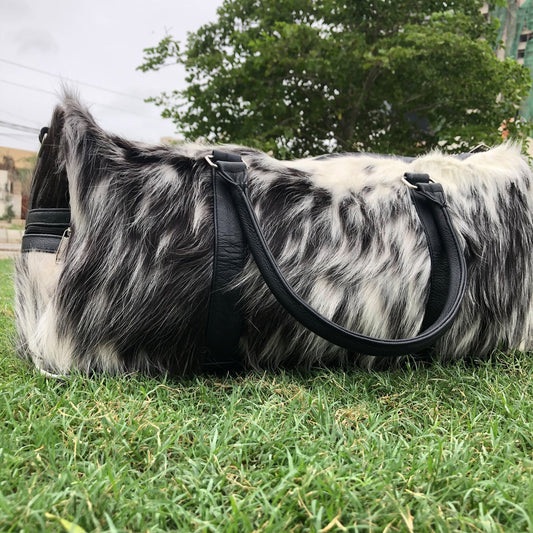 Genuine Cowhide Leather Duffel Bag - Medium Size, Stylish & Durable - Ideal Travel Bag for Weekend Trips