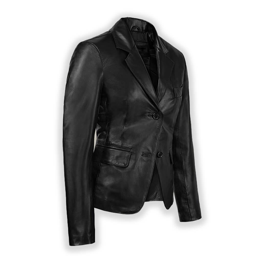 Adelina Leather Blazer Cult Men and Women Black  Stylish Leather Jackets coat