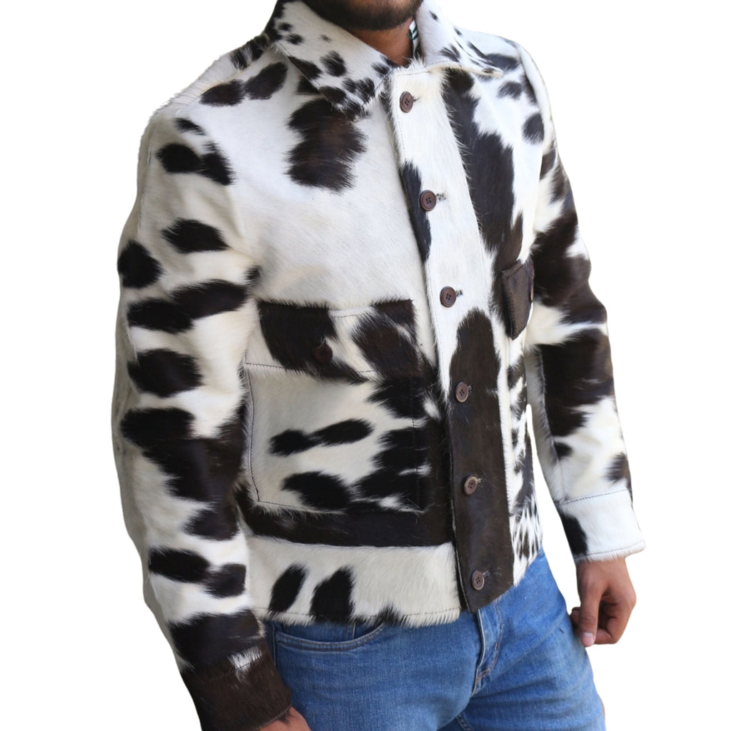 Men's Pony Skin Hair On Cowhide Jacket