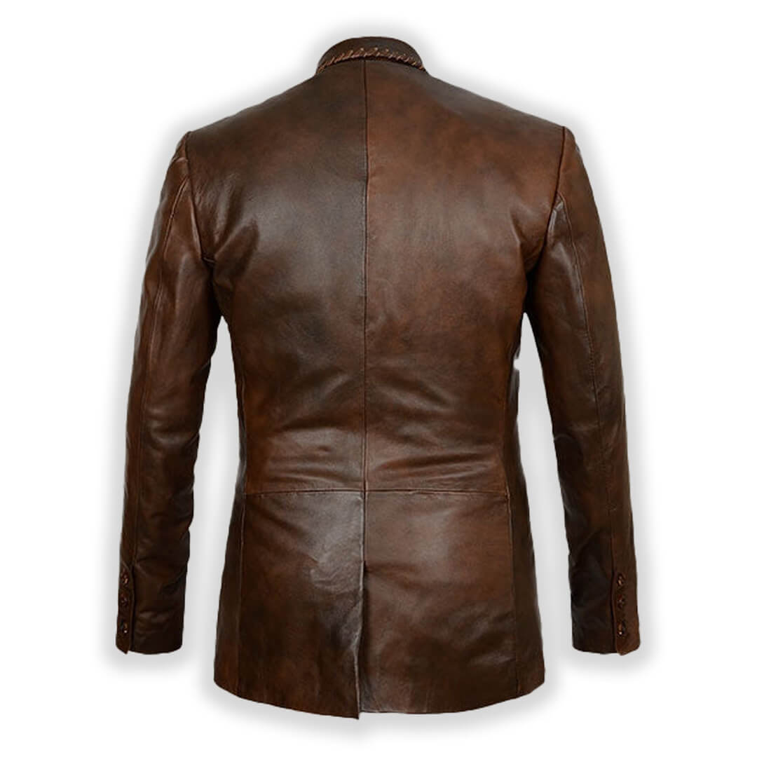 Discover the perfect blend of style and professionalism with our Classic Men's Leather Blazer. Tailored fit, black, and ideal for any upscale occasion. Shop now!