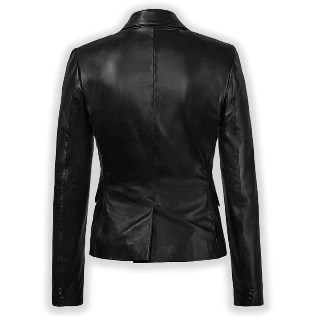 Adelina Leather Blazer Cult Men and Women Black  Stylish Leather Jackets coat