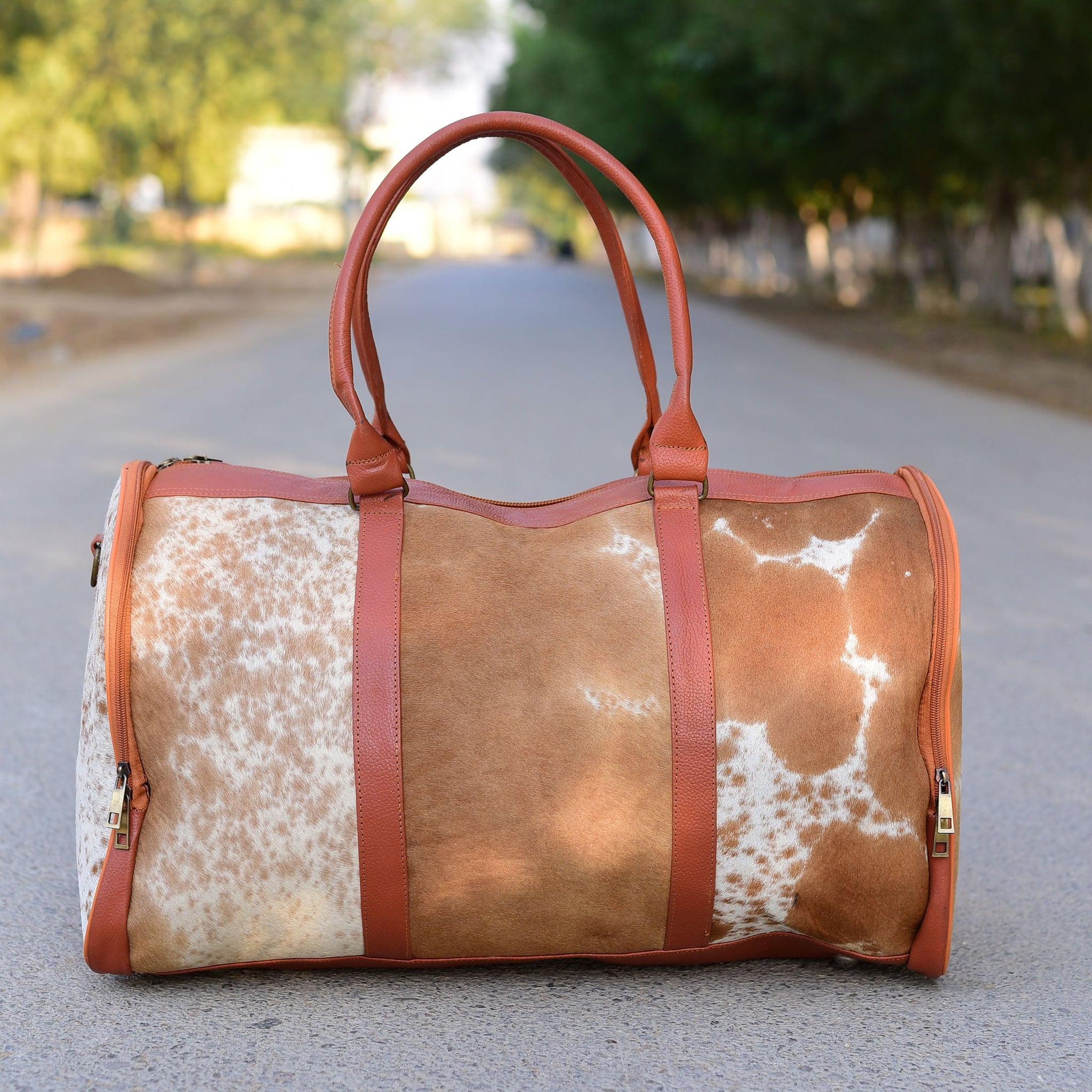 Pony Skin Bag: Handmade Cow Hide Leather, Stylish & Durable Tote for Everyday Use - Perfect Gift for Her