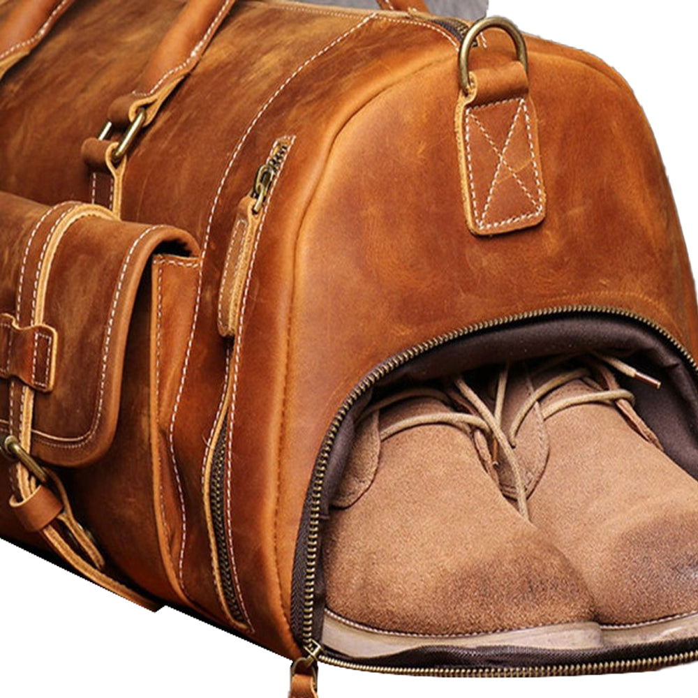 Leather Duffel Bags For Men's