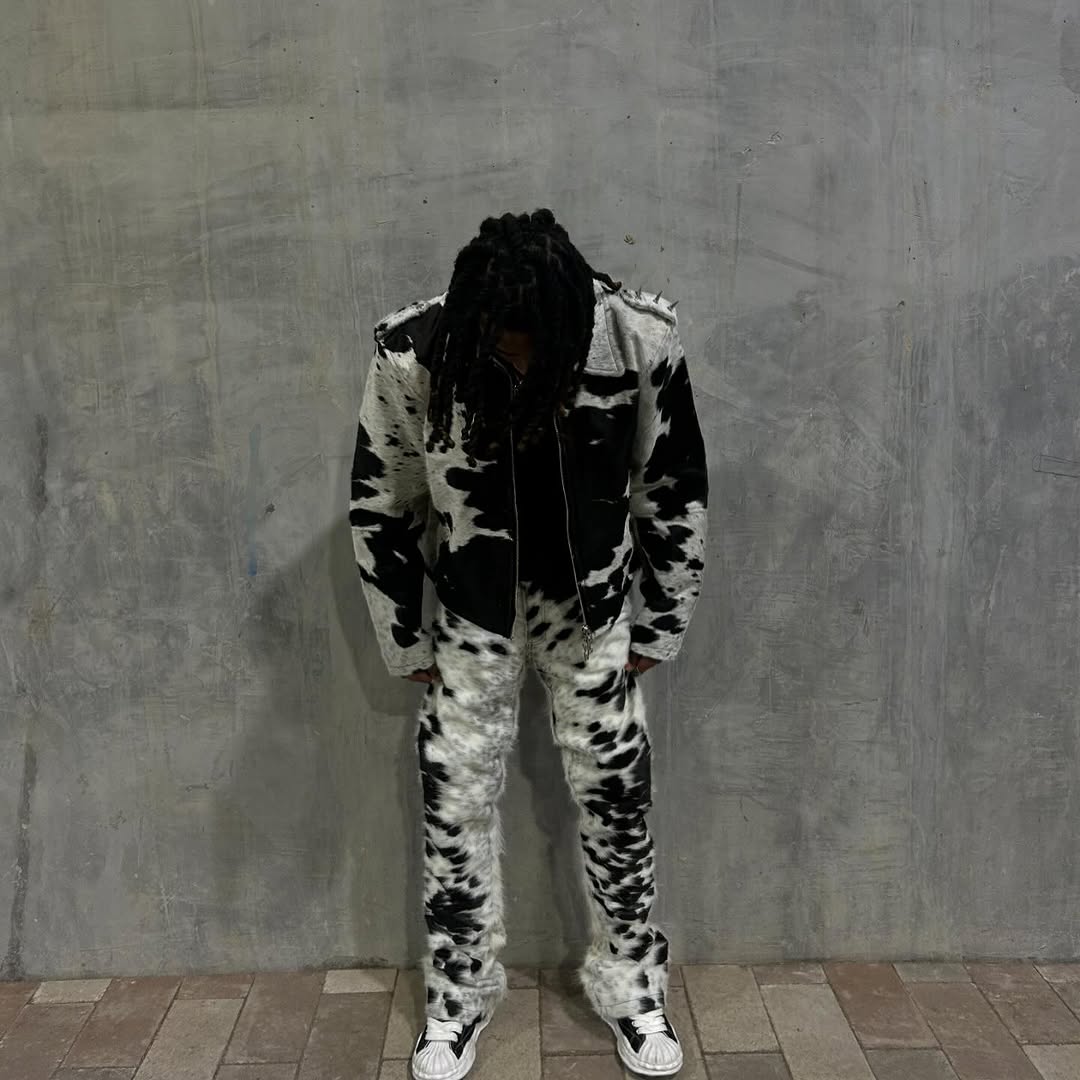 Genuine Cowhide Jacket And Pant Set Pony Skin Jacket