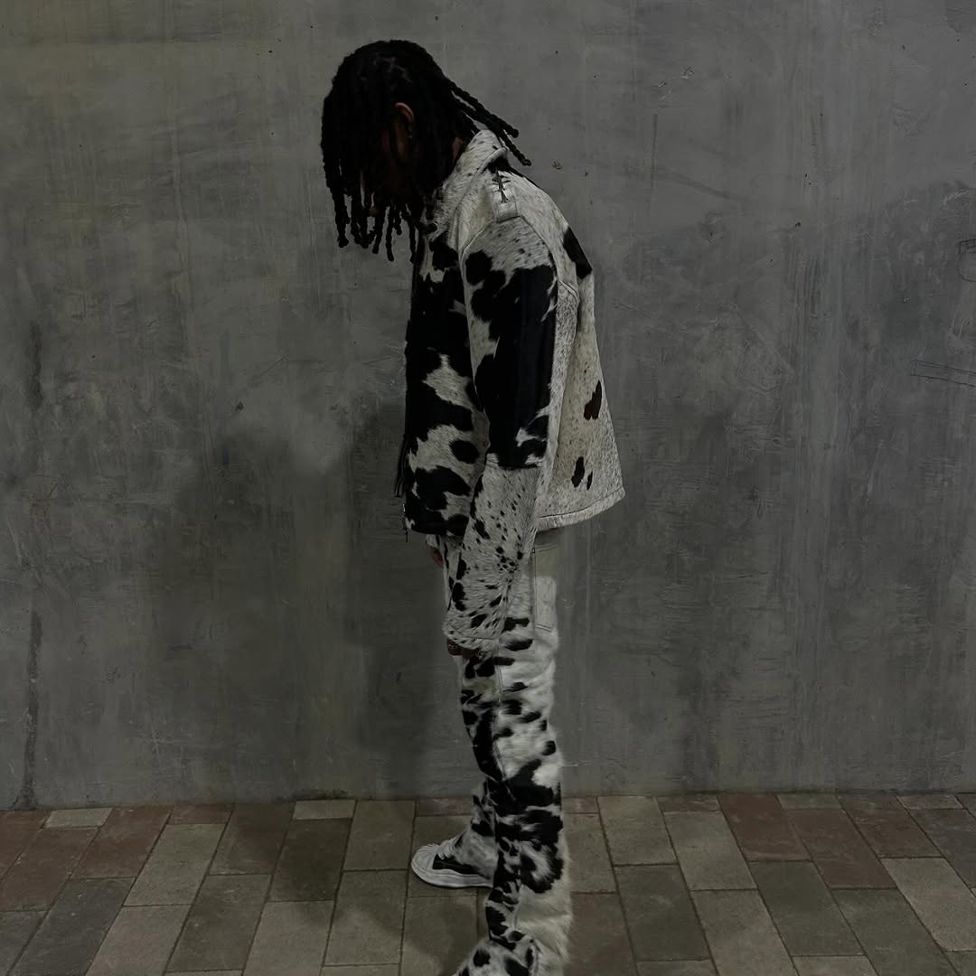 Genuine Cowhide Jacket And Pant Set Pony Skin Jacket