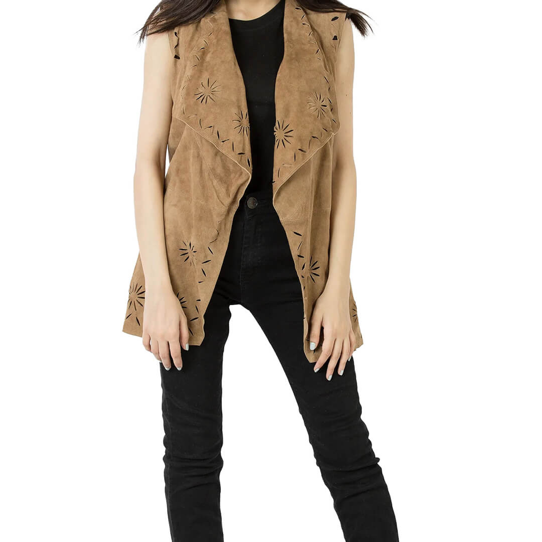 Luxurious handcrafted ladies leather pullover, cozy and stylish, perfect for fashion-forward trendsetters.