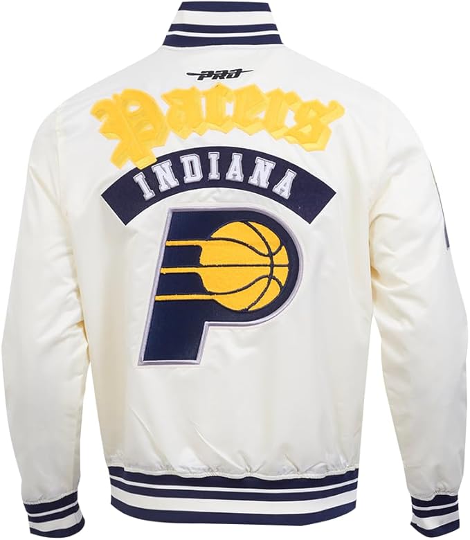 Indiana Pacer NBA Best Of Satin Jacket Midnight Navy