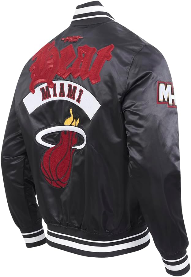 Miami Heat Mens NBA Best Of Satin Jacket Black