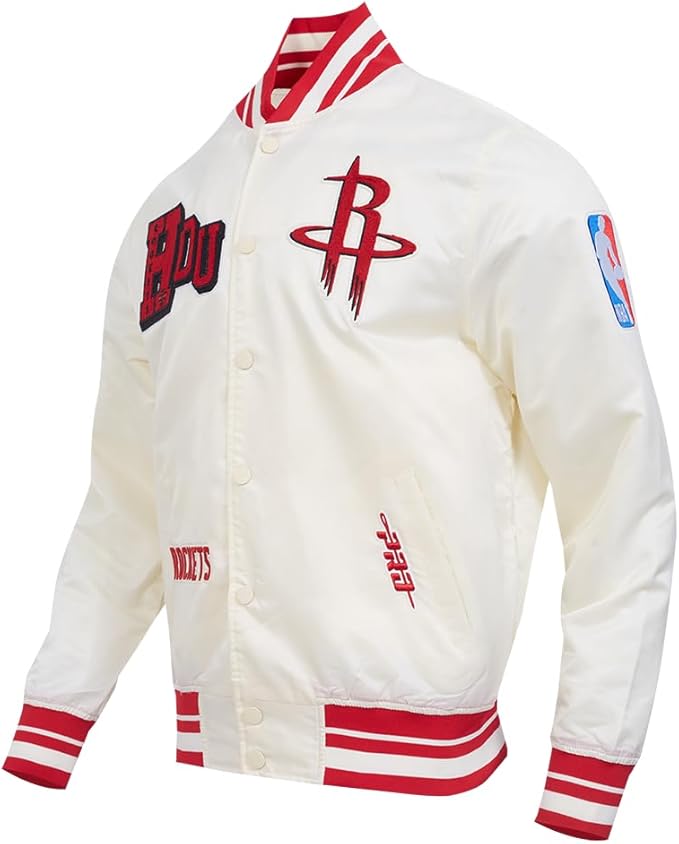 Houston Rockets Mens NBA Best Of Satin Jacket Red