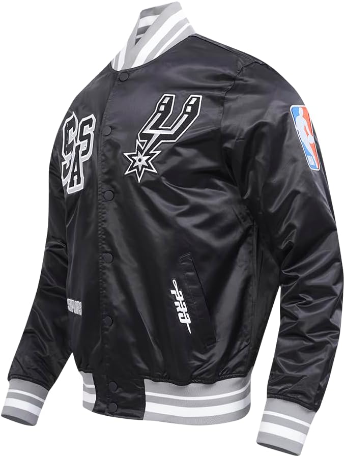 San Antonio Spurs Mens NBA Best Of Satin Jacket Black