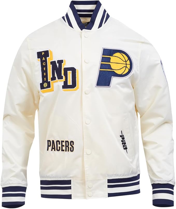 Indiana Pacer NBA Best Of Satin Jacket Midnight Navy
