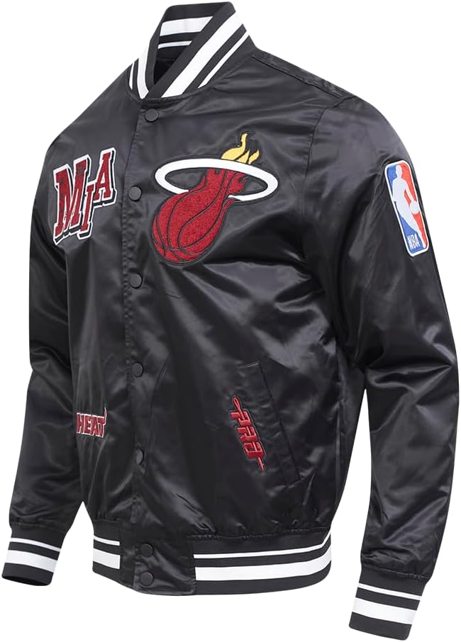 Miami Heat Mens NBA Best Of Satin Jacket Black