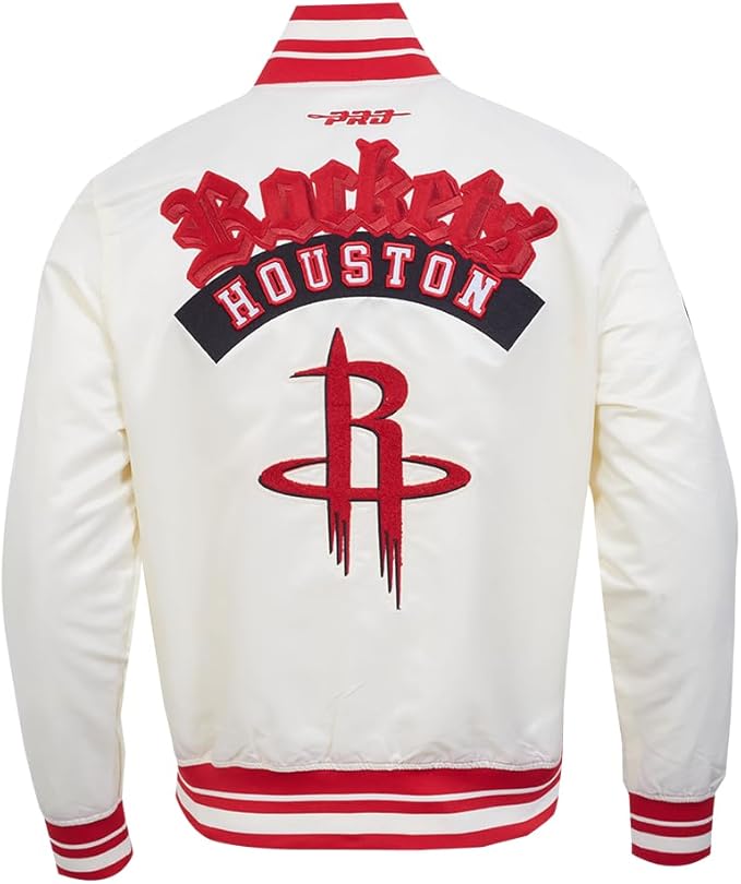Houston Rockets Mens NBA Best Of Satin Jacket Red