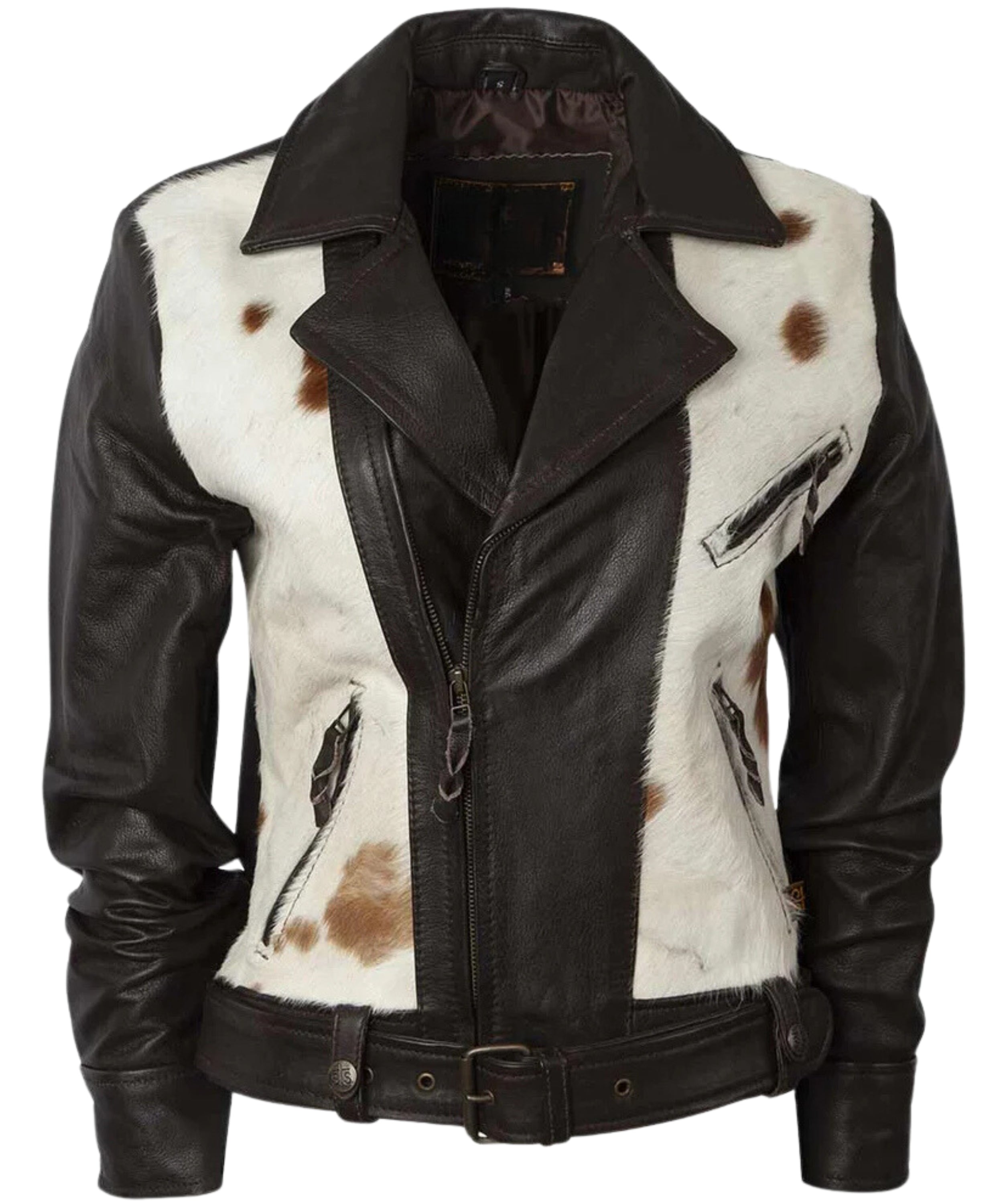 Genuine Cowhide Leather Jacket Luxurious Cowskin Outerwear