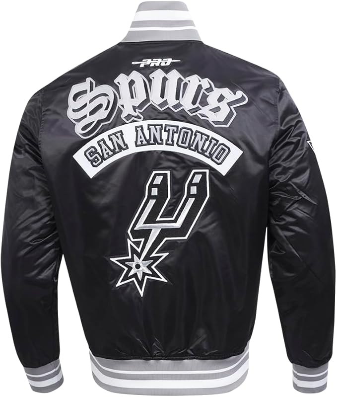San Antonio Spurs Mens NBA Best Of Satin Jacket Black
