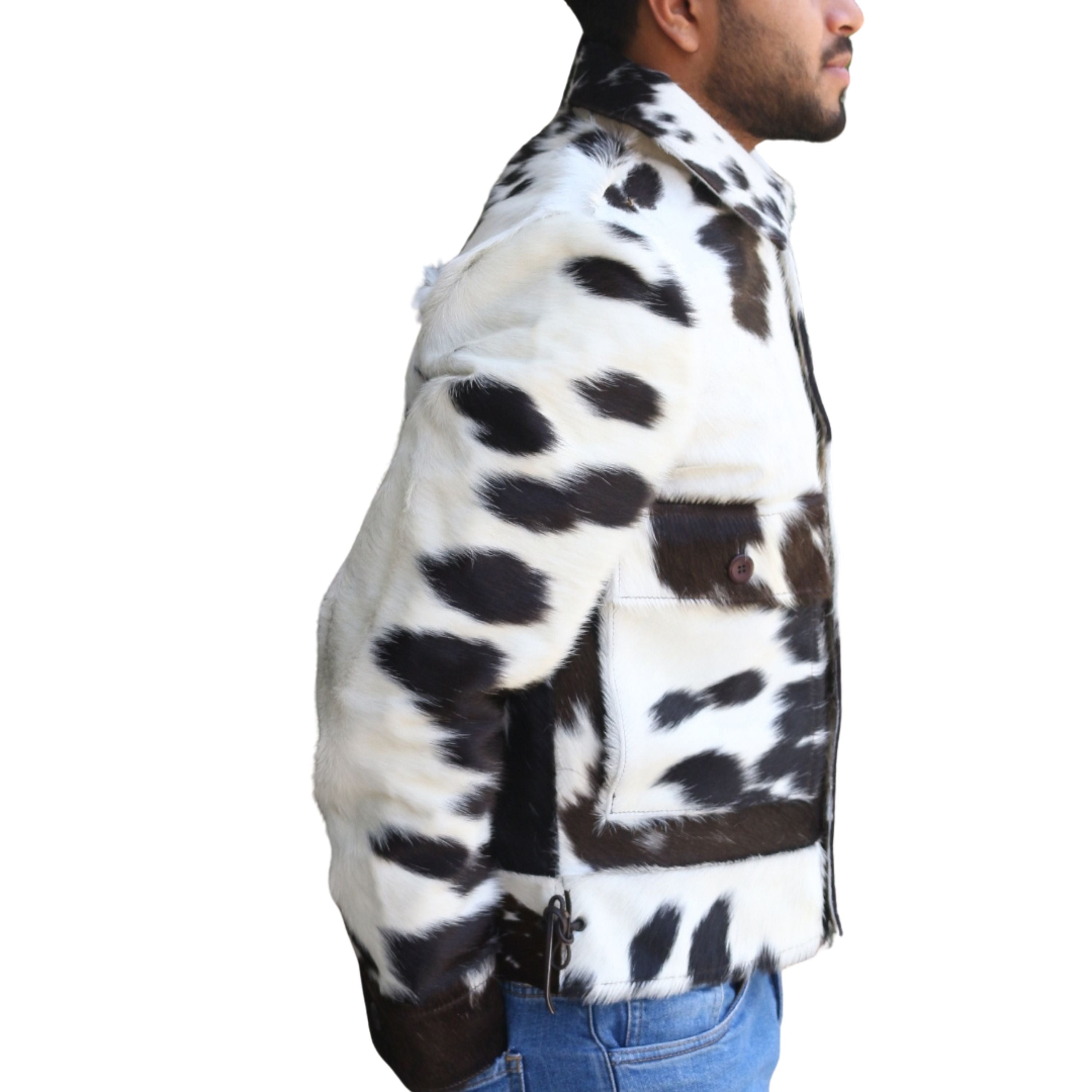 Men's Pony Skin Hair On Cowhide Jacket