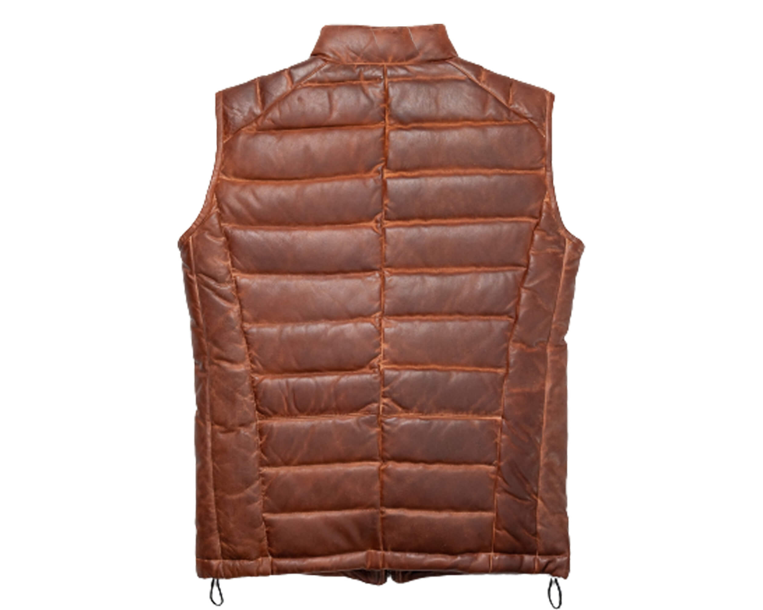 Men's Leather Puffer Vest