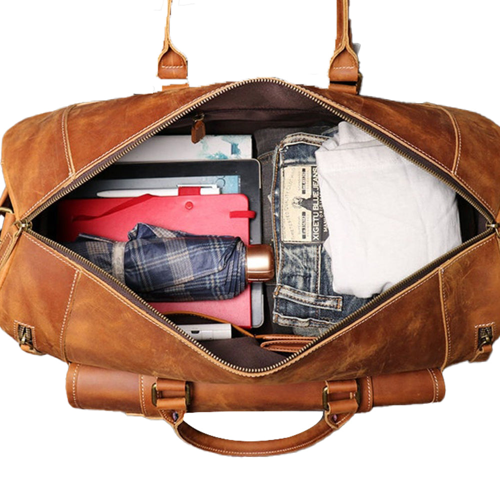 Leather Duffel Bags For Men's