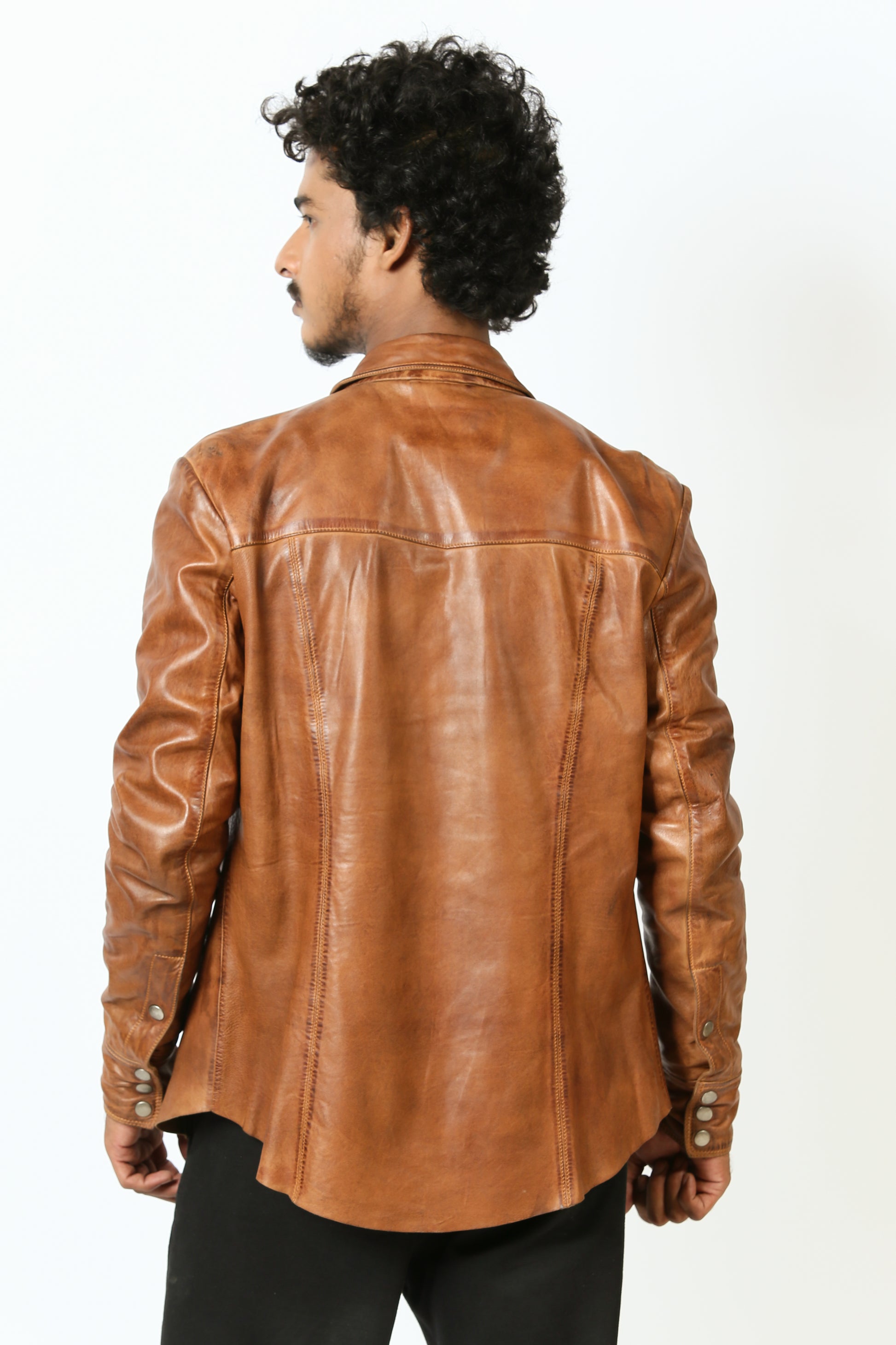 Men's Leather shirt real lambskin Thejacketmakerss