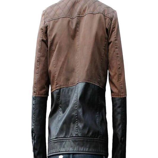 Bradie Brown & Black Leather Jacket Men's Fashionable Jacket