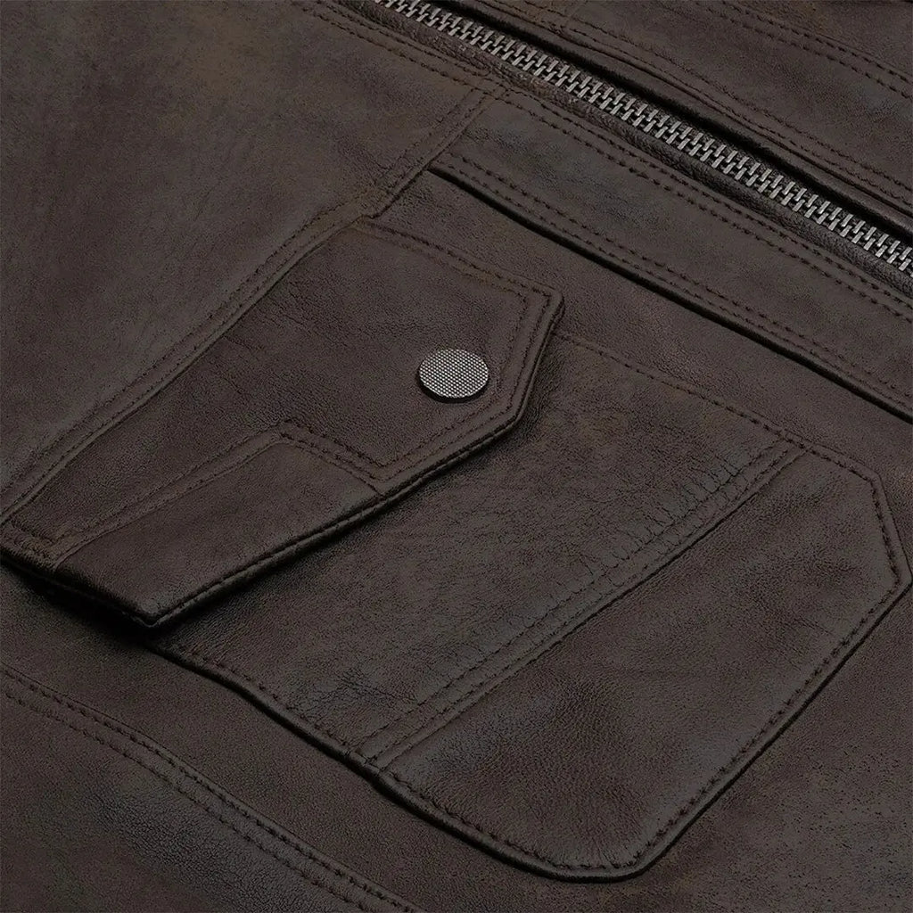 Bryce Classic Black Leather Jacket Timeless Elegance for Men