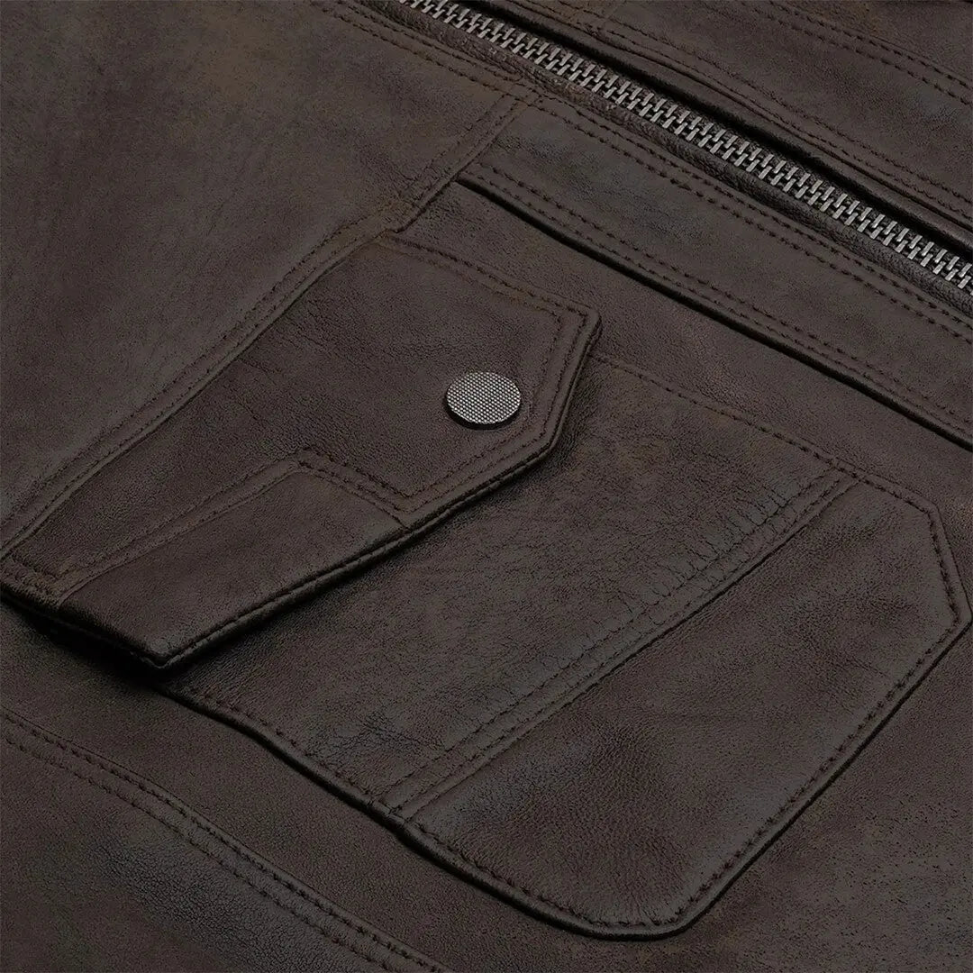 Bryce Classic Black Leather Jacket Timeless Elegance for Men