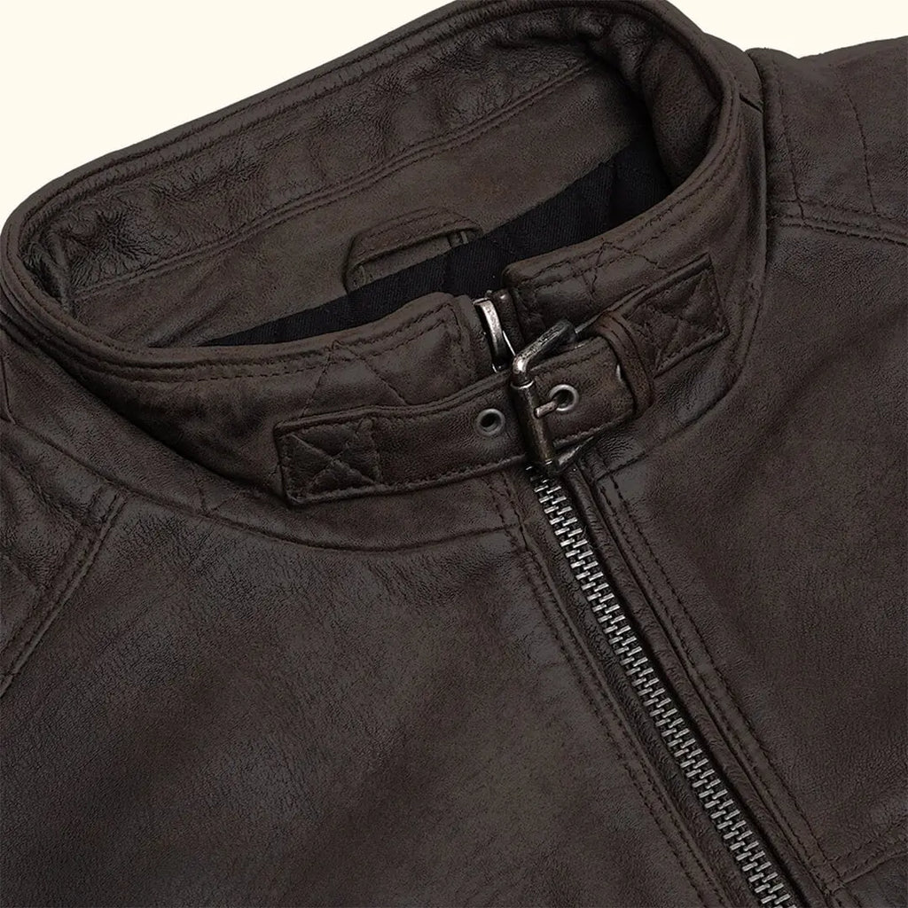 Bryce Classic Black Leather Jacket Timeless Elegance for Men