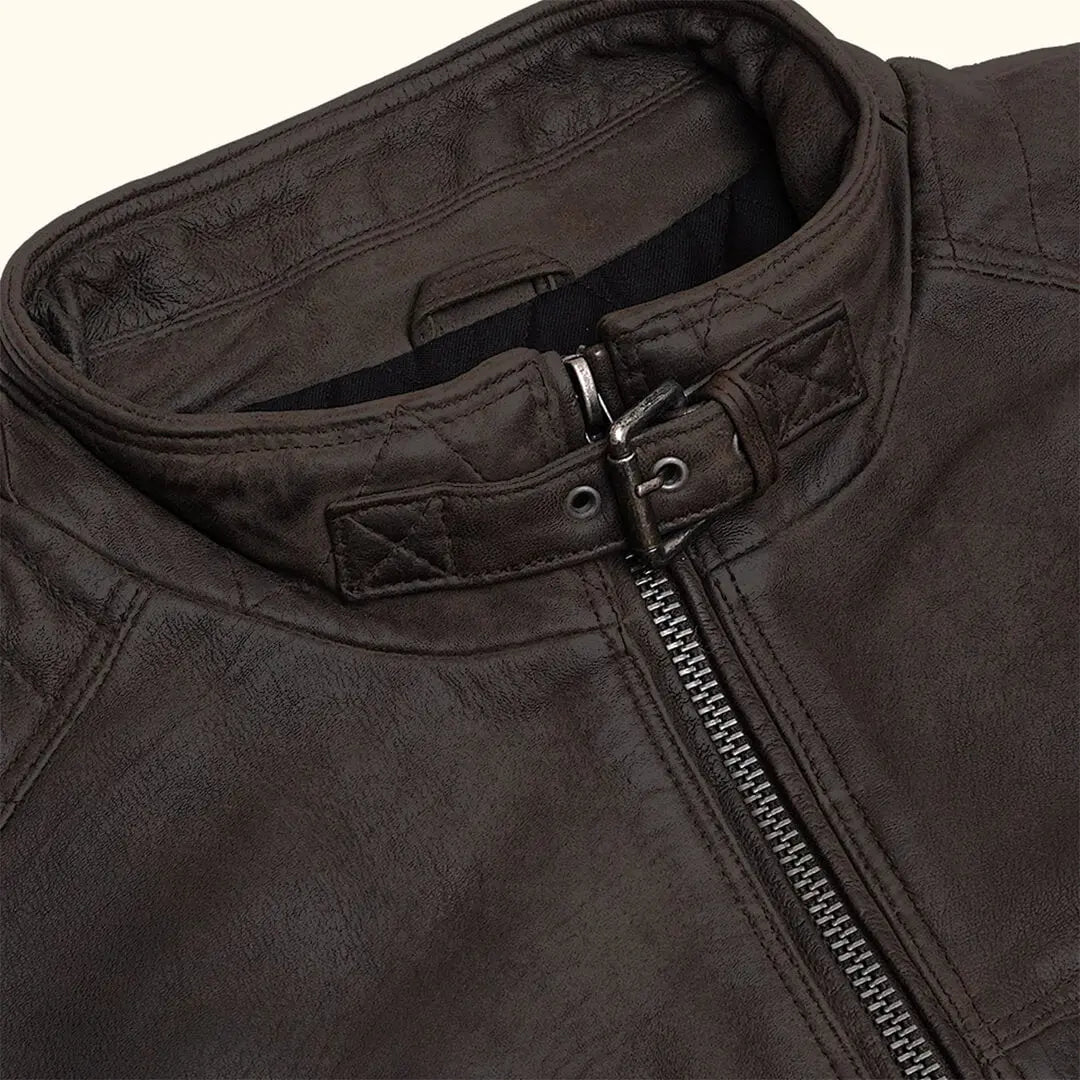 Bryce Classic Black Leather Jacket Timeless Elegance for Men