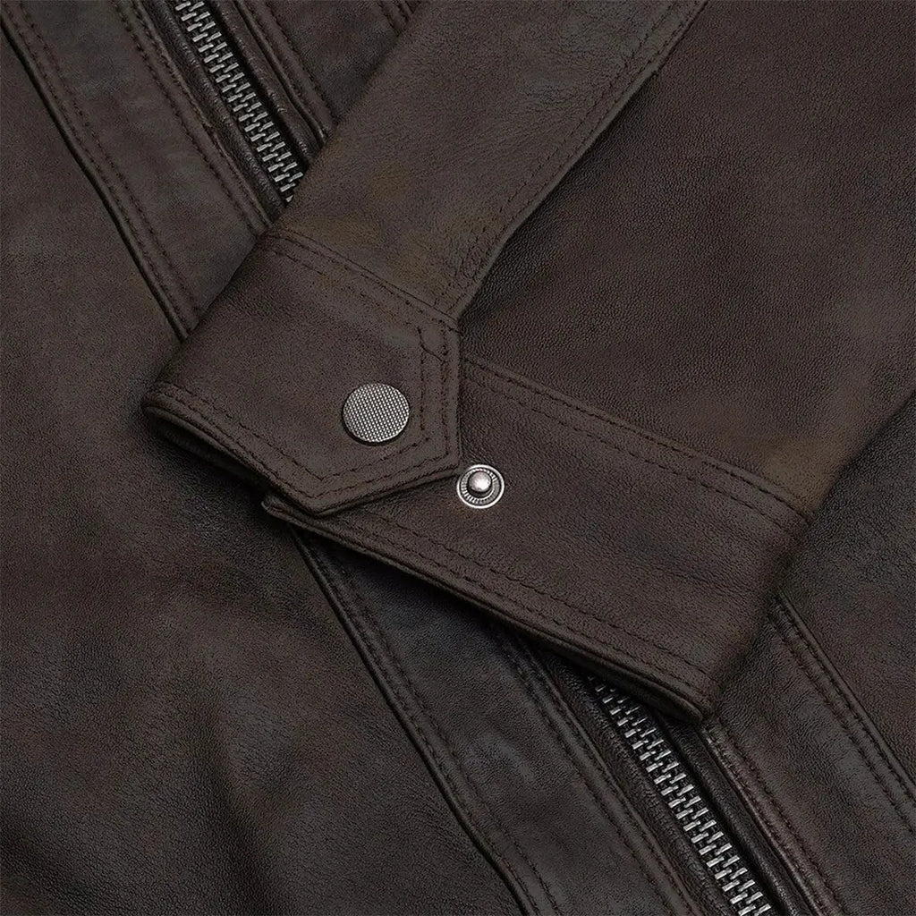 Bryce Classic Black Leather Jacket Timeless Elegance for Men