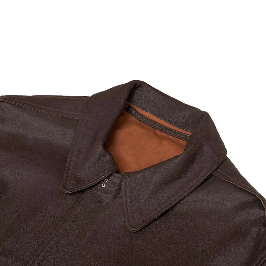 Classic Bomber Brown Leather Jacket for Timeless Style
