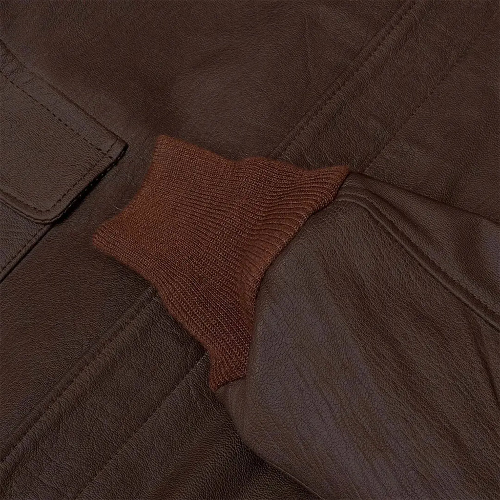 Classic Bomber Brown Leather Jacket for Timeless Style