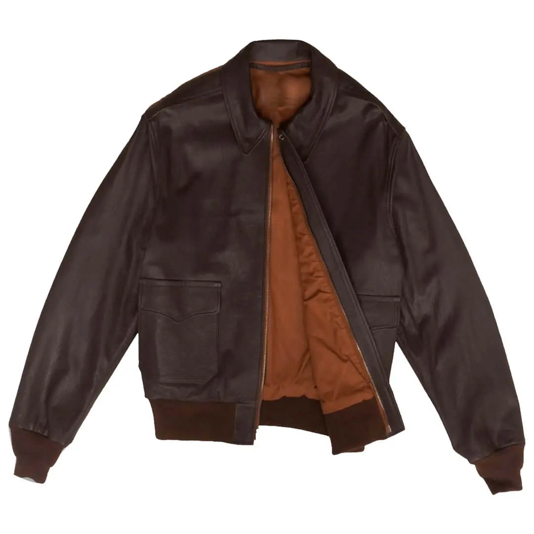 Classic Bomber Brown Leather Jacket for Timeless Style