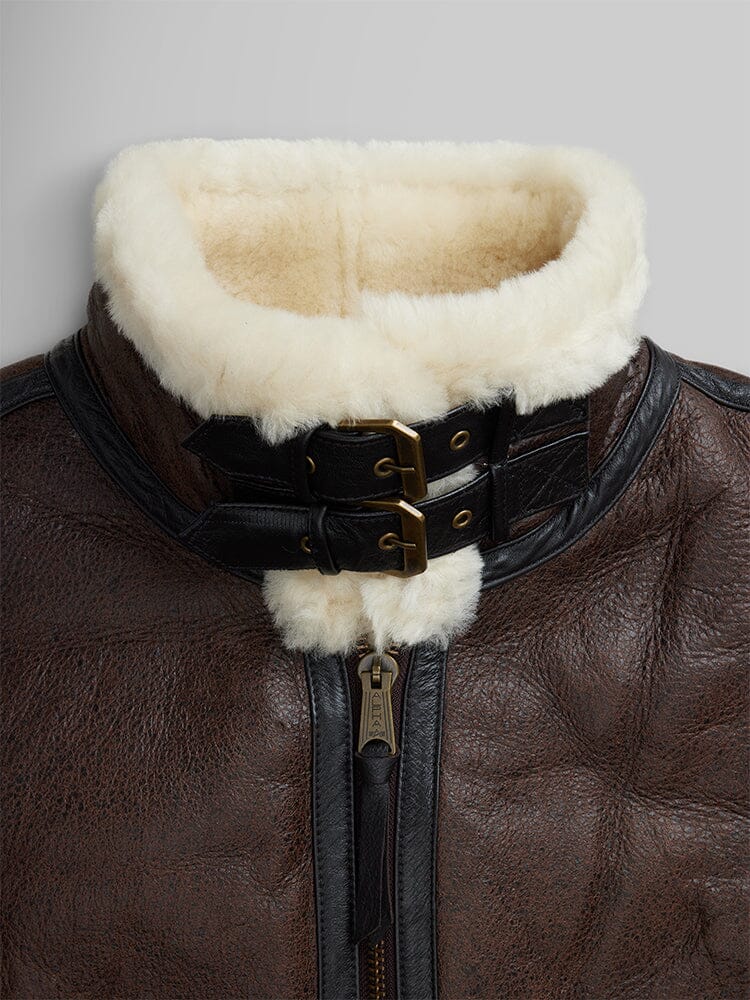 Original Shearling B-3 Bomber Jacket – Genuine Cowhide Leather with Sherpa Lining | Cowskin Jackets
