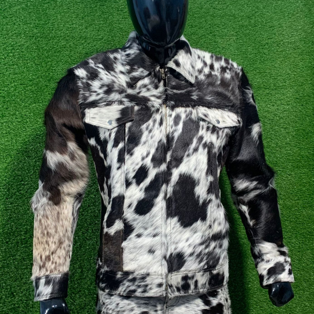 Cowhide Jacket And Pant Set Pony Skin Jacket