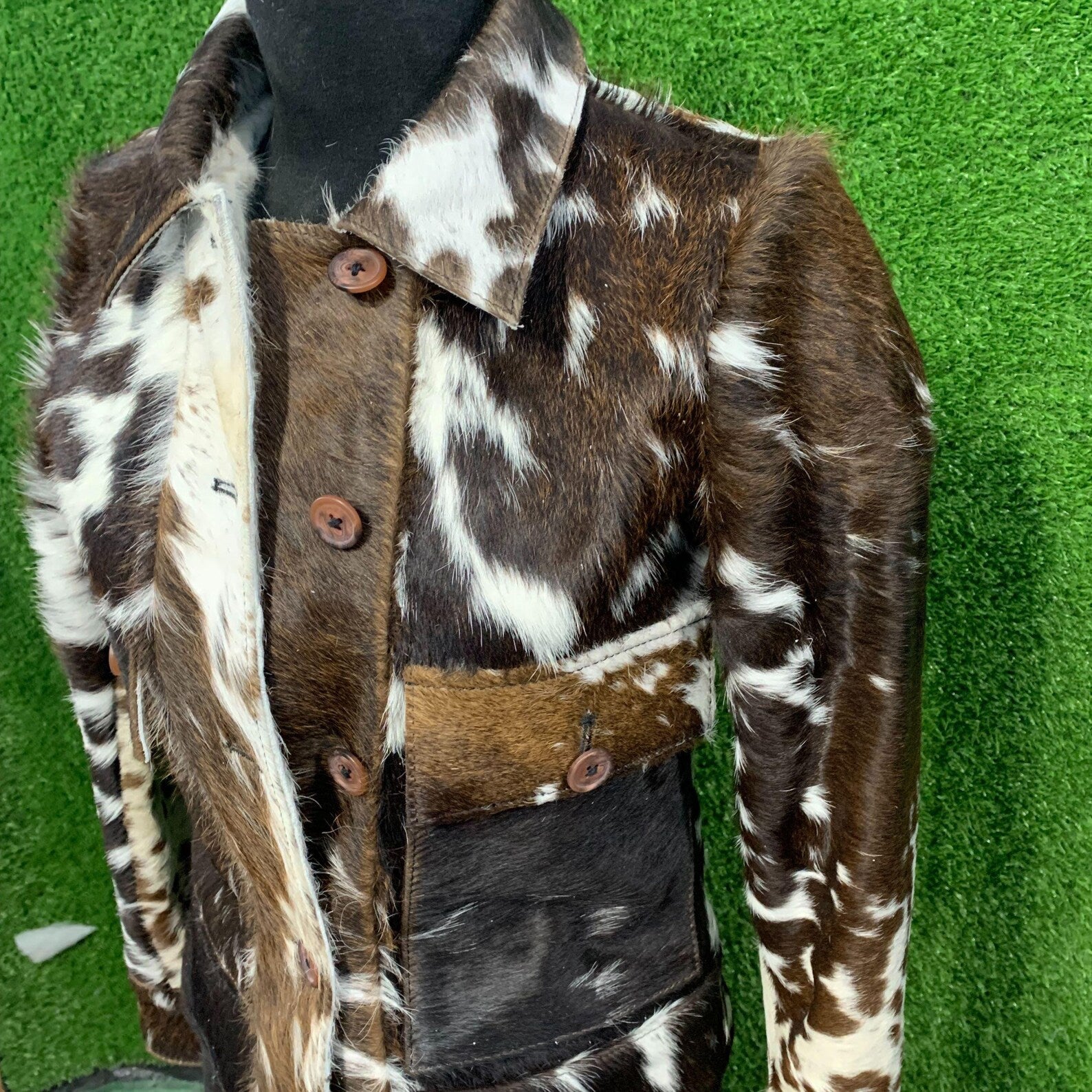 Women's Statement Crop Jacket – Hair-On Cowhide Pony Hair