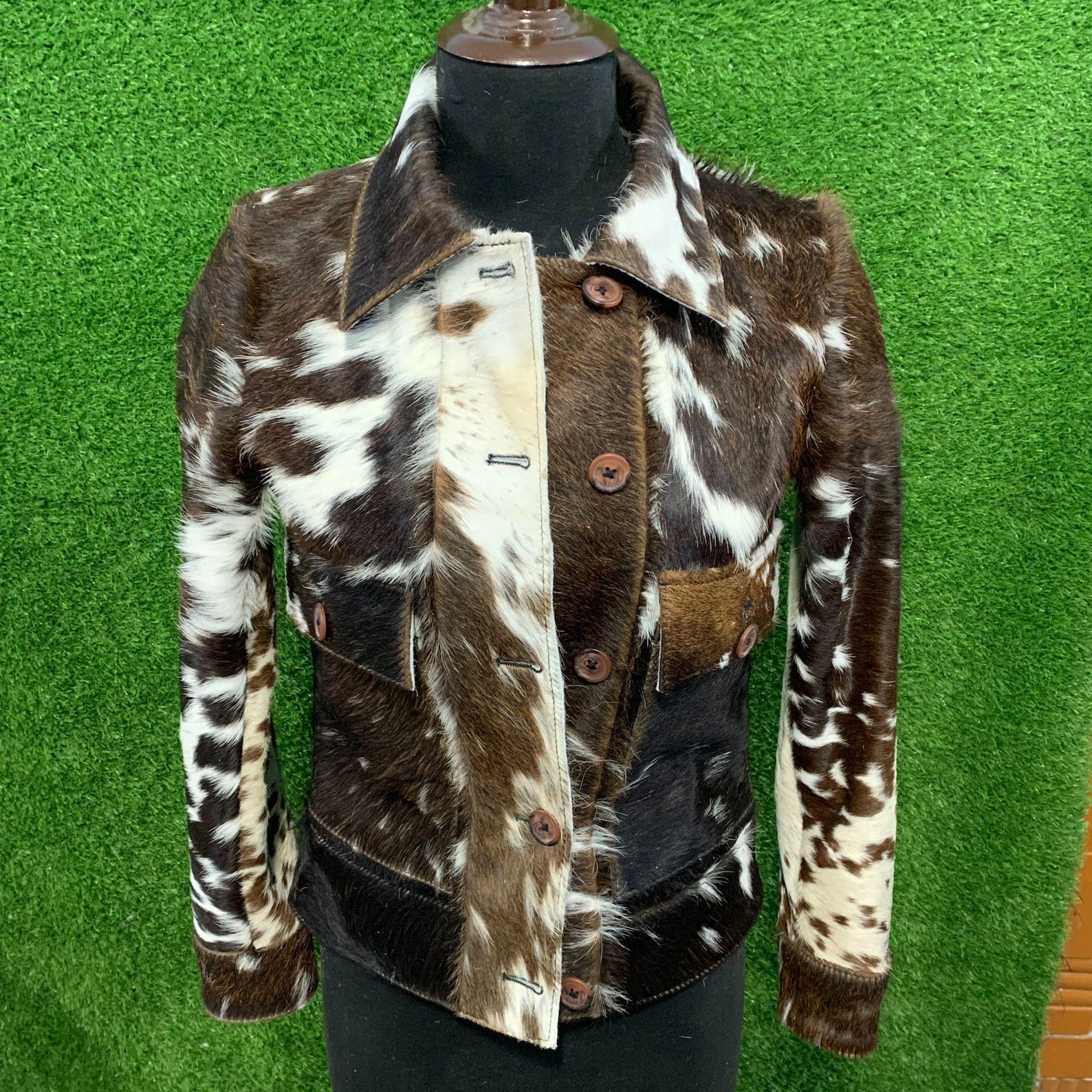 Women's Statement Crop Jacket – Hair-On Cowhide Pony Hair