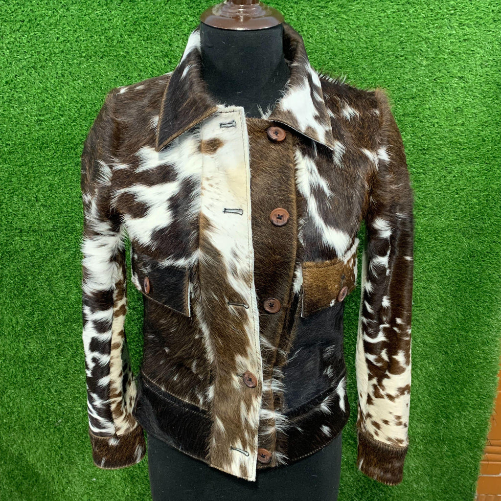 Women's Statement Crop Jacket – Hair-On Cowhide Pony Hair