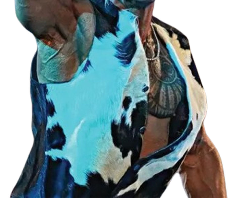Cowhide vest from 90s The Rock on Raw before WrestleMania wearing
