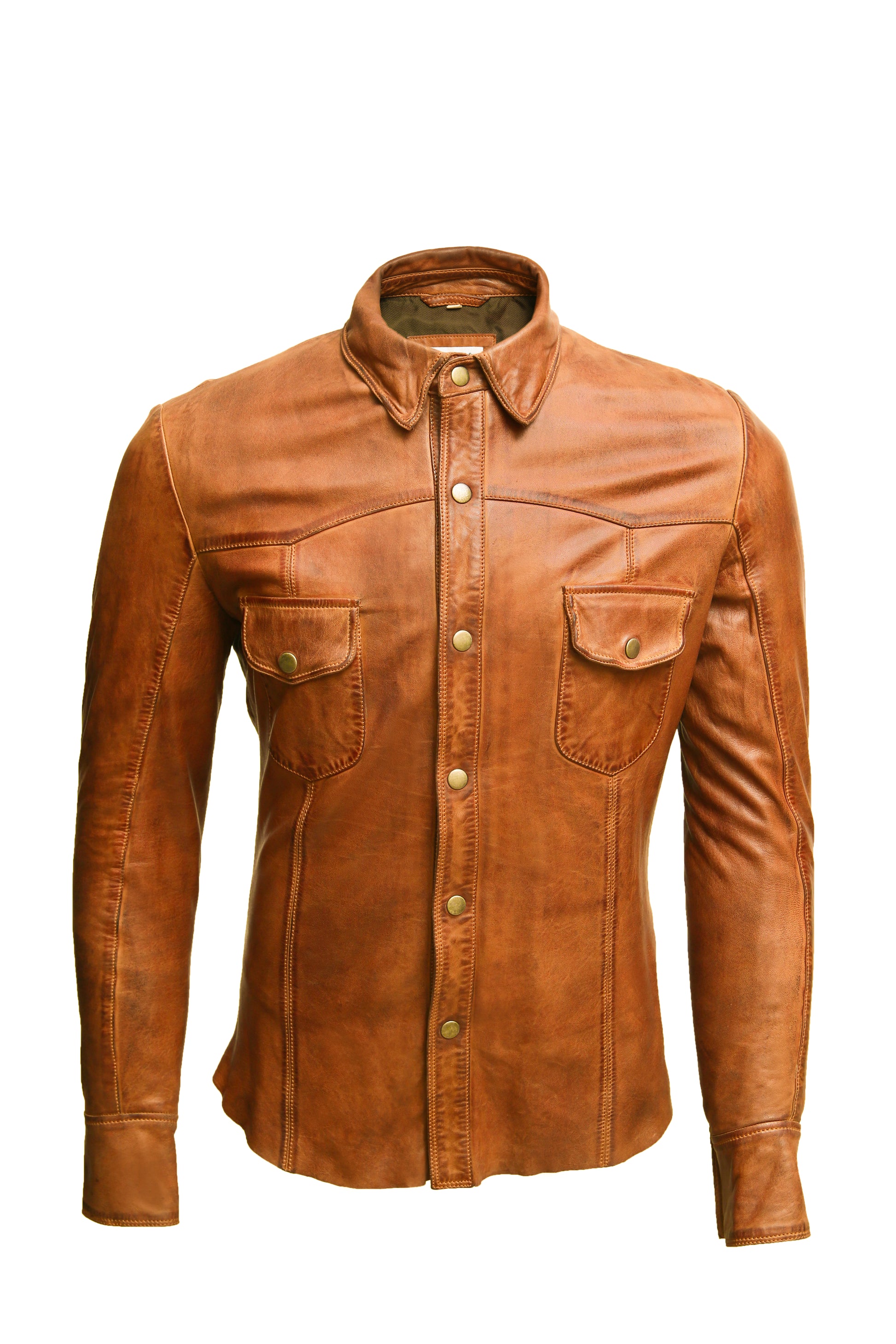 Men's Leather shirt real lambskin Thejacketmakerss