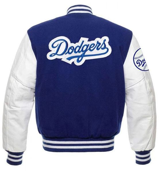 Los Angeles Blue & White Varsity Fan Jacket – Dodgers Inspired Letterman Style