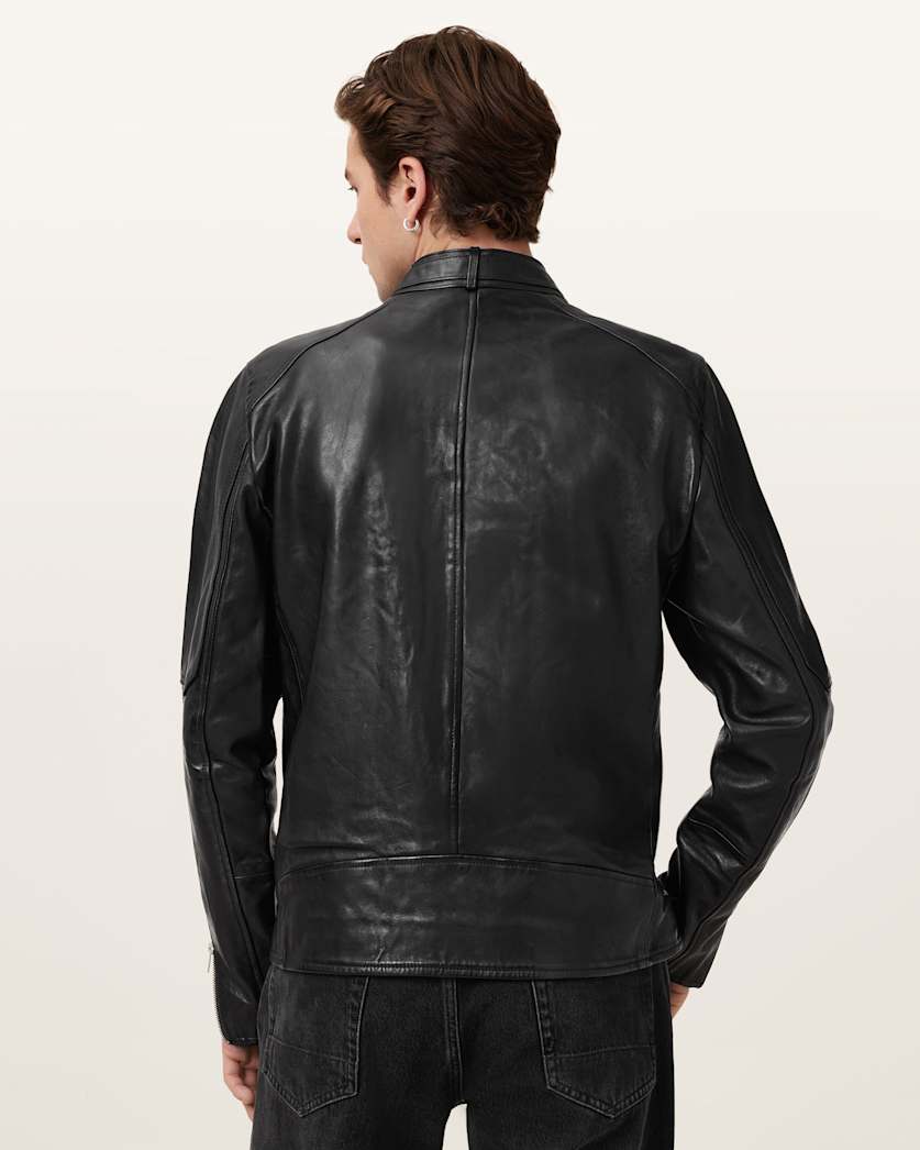 Jet Black Cora Style with Snap Collar | Original Leather Jacket –  Cowskin Jackets