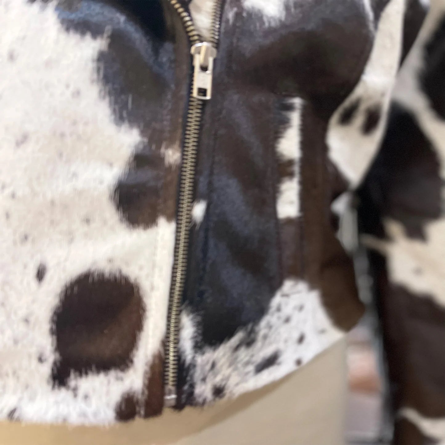 Cowhide Bomber Jacket - Luxurious Pony Skin Leather