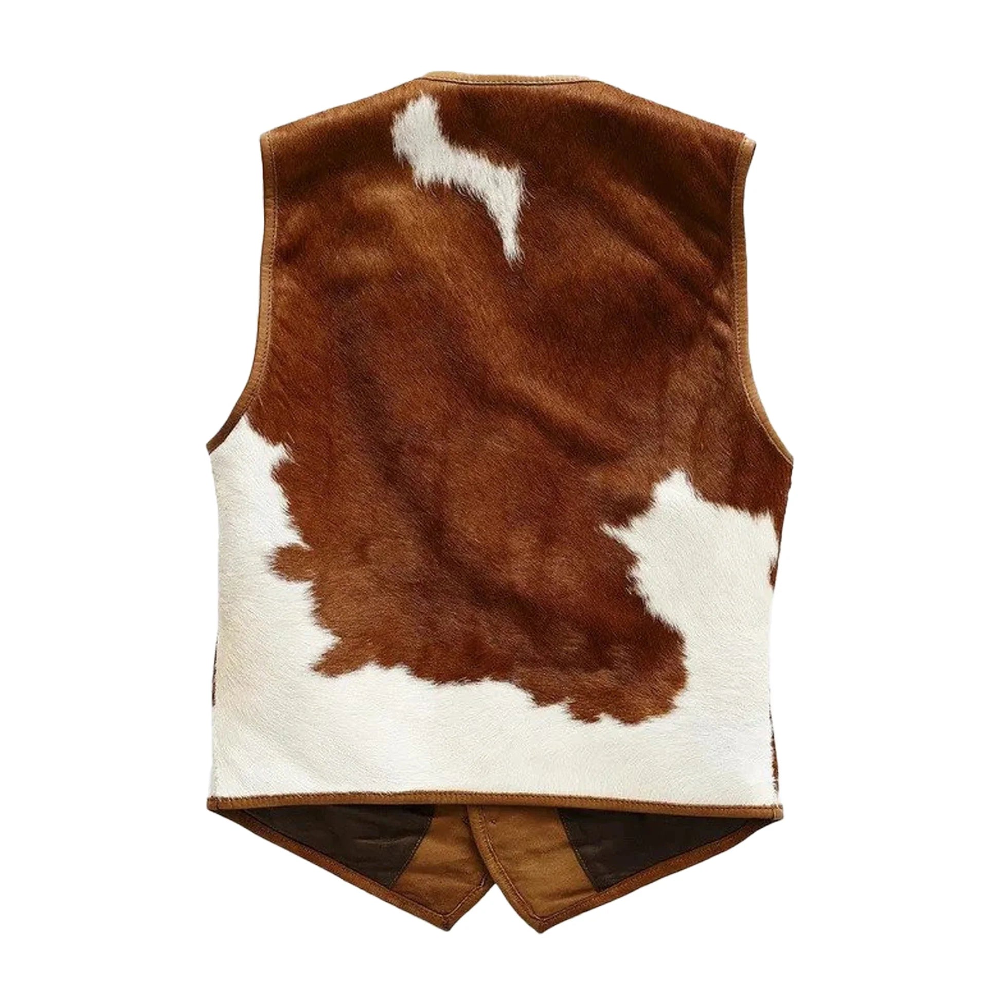 Men's Cowhide Vest - Stylish Brown Tan Leather, Perfect for Casual Wear, Unique Gift for Him