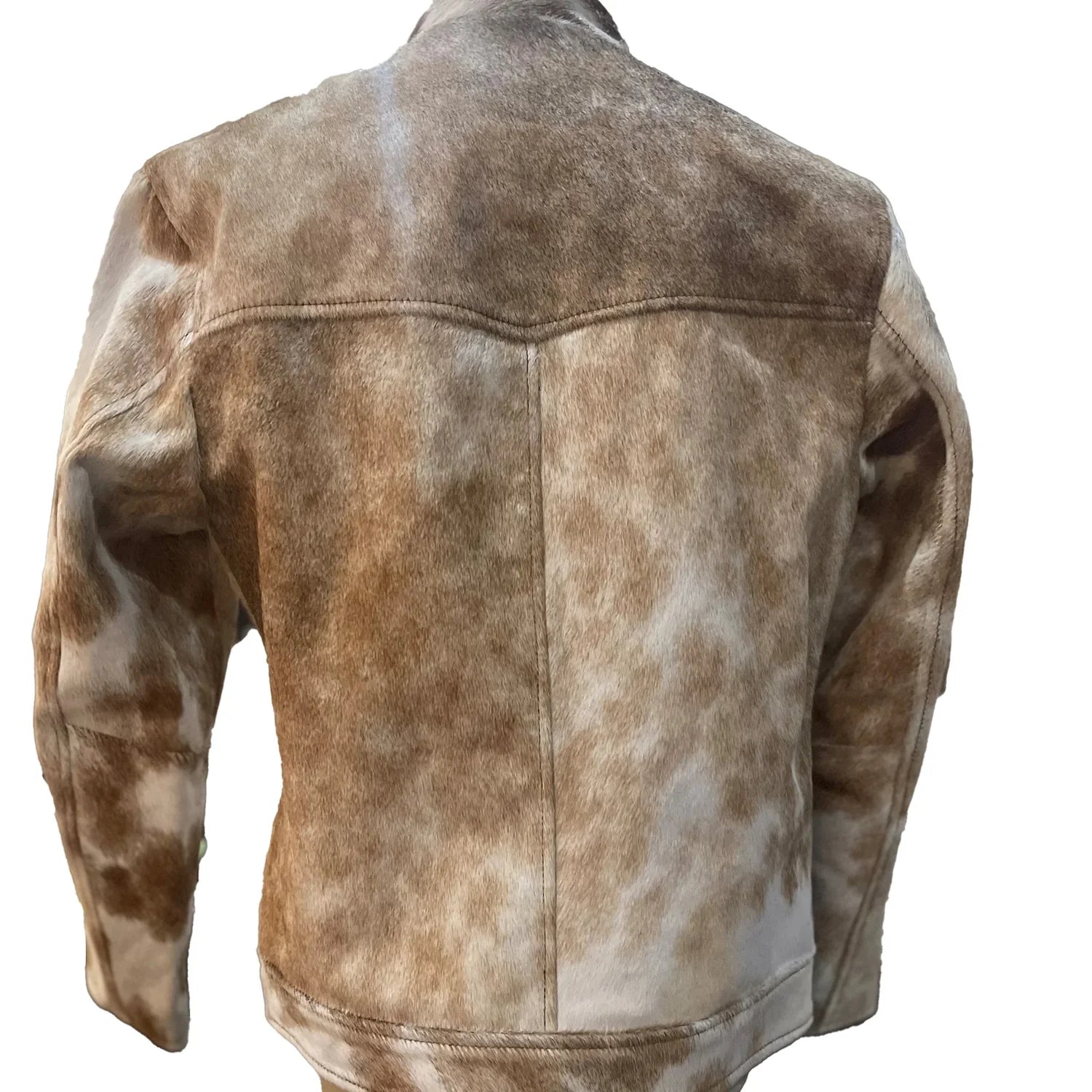 Men's vintage brown leather jacket made of classic cowhide, showcasing traditional style and durable outerwear quality.