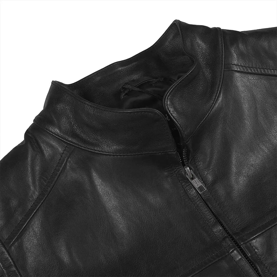 Men's ARDGHAL Black Leather Vest Sleek Urban Fashion