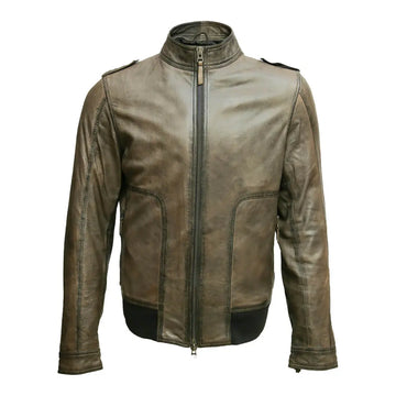 Men's Carl Leather Jacket Durable Full Grain Outerwear